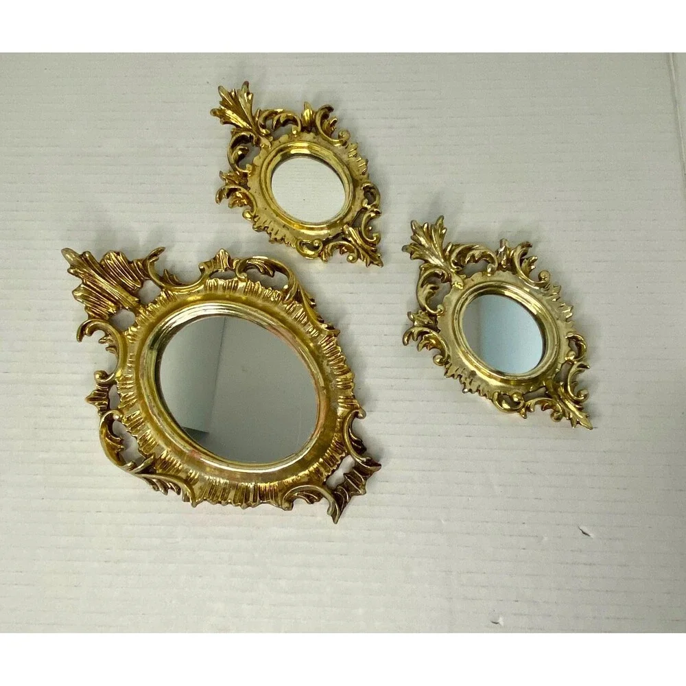 Vintage Gold Mirrors...Set of 3
